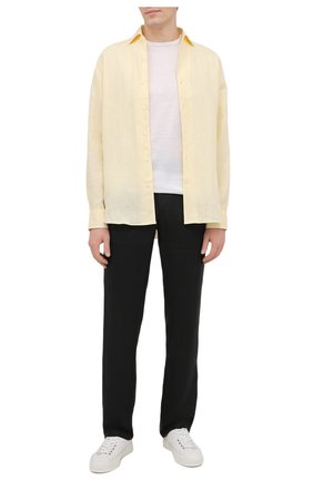 Мужская льняная рубашка CORNELIANI цвета по цене 23950 руб., арт. 89P156-2111091/00 | Фото 2 Мужская льняная рубашка CORNELIANI цвета, арт. 89P156-2111091/00 | Фото 2 (Длина (для топов): Стандартные; Материал внешний: Лен; Рукава: Длинные; Случай: Повседневный; Манжеты: На пуговицах; Воротник: Акула; Рубашки М: Regular Fit; Принт: Однотонные; Стили: Классический)
