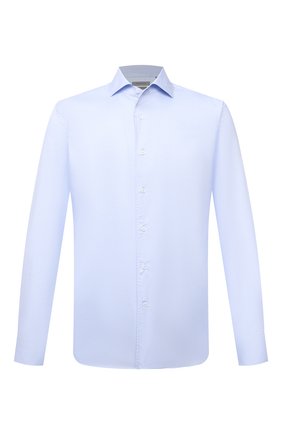 Мужская хлопковая сорочка CORNELIANI голубого цвета по цене 26900 руб., арт. 89P156-2111270/00 | Фото 1 Мужская хлопковая сорочка CORNELIANI голубого цвета, арт. 89P156-2111270/00 | Фото 1 (Материал внешний: Хлопок; Длина (для топов): Стандартные; Рукава: Длинные; Случай: Формальный; Манжеты: На пуговицах; Воротник: Акула; Рубашки М: Regular Fit; Принт: Однотонные; Стили: Классический)