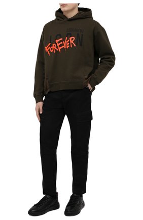 Мужской хлопковое худи DSQUARED2 хаки цвета по цене 49600 руб., арт. S79GU0060/S25516 | Фото 2 Мужской хлопковое худи DSQUARED2 хаки цвета, арт. S79GU0060/S25516 | Фото 2 (Длина (для топов): Стандартные; Материал внешний: Хлопок; Рукава: Длинные; Мужское Кросс-КТ: Худи-одежда; Принт: С принтом; Стили: Милитари)