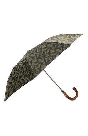 Мужской складной зонт PASOTTI OMBRELLI хаки цвета, арт. 64S/MILITARE 11780/254/T0PLESS | Фото 2 (Материал: Синтетический материал, Текстиль, Металл)