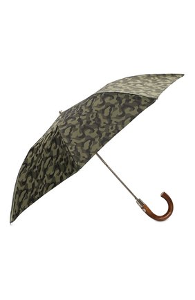 Мужской складной зонт PASOTTI OMBRELLI хаки цвета по цене 15600 руб., арт. 64S/MILITARE 11780/254/T0PLESS | Фото 2 Мужской складной зонт PASOTTI OMBRELLI хаки цвета, арт. 64S/MILITARE 11780/254/T0PLESS | Фото 2 (Материал: Синтетический материал, Текстиль, Металл)