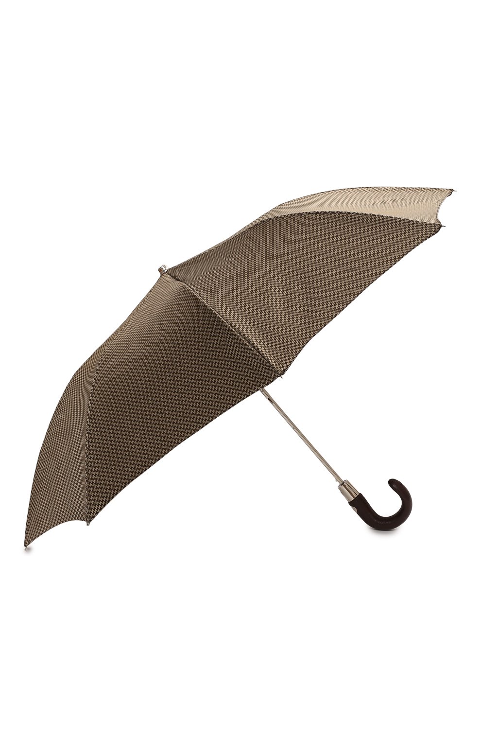 Мужской складной зонт PASOTTI OMBRELLI коричневого цвета, арт. 64S/53682/4/PELLLE | Фото 2 (Материал: Текстиль, Синтетический материал, Металл)