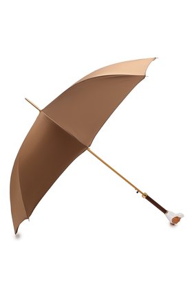 Мужской зонт-трость PASOTTI OMBRELLI коричневого цвета, арт. 479/RAS0 0XF0RD/2/K81 | Фото 2 (Материал: Текстиль, Металл, Синтетический материал)