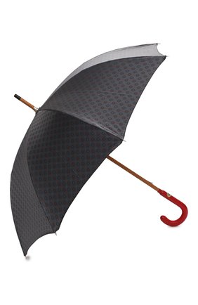 Мужской зонт-трость PASOTTI OMBRELLI темно-серого цвета, арт. 142/SUPER QUEEN 51404/5 | Фото 2 (Материал: Синтетический материал, Текстиль, Металл)