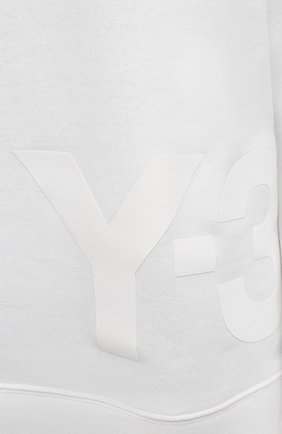Мужской хлопковый свитшот Y-3 белого цвета, арт. HG8798/M | Фото 5 (Рукава: Длинные; Принт: Без принта; Длина (для топов): Стандартные; Стили: Гранж; Мужское Кросс-КТ: свитшот-одежда; Материал внешний: Хлопок)
