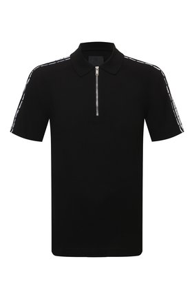 Мужское хлопковое поло GIVENCHY черного цвета по цене 54750 руб., арт. BM718G3Y63 | Фото 1 Мужское хлопковое поло GIVENCHY черного цвета, арт. BM718G3Y63 | Фото 1 (Длина (для топов): Стандартные; Материал внешний: Хлопок; Рукава: Короткие; Застежка: Молния; Стили: Кэжуэл)