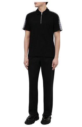 Мужское хлопковое поло GIVENCHY черного цвета по цене 54750 руб., арт. BM718G3Y63 | Фото 2 Мужское хлопковое поло GIVENCHY черного цвета, арт. BM718G3Y63 | Фото 2 (Длина (для топов): Стандартные; Материал внешний: Хлопок; Рукава: Короткие; Застежка: Молния; Стили: Кэжуэл)