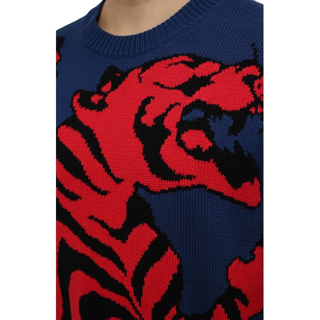 Хлопковый свитер Chinese New Year Kenzo FC55PU695CCA, цвет синий, размер 48 - фото 5