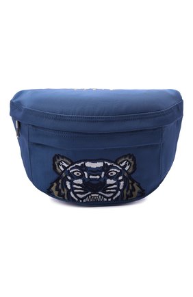 Мужская текстильная поясная сумка KENZO синего цвета, арт. FA65SF305F20 | Фото 1 (Размер: medium; Материал: Текстиль; Ремень/цепочка: На ремешке)