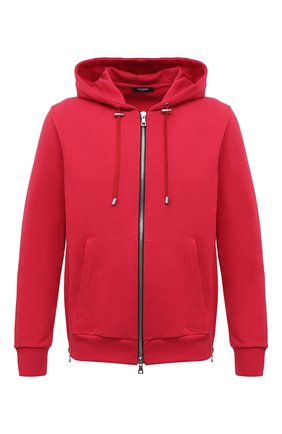 Мужской хлопковая толстовка BALMAIN красного цвета по цене 109000 руб., арт. XH1JR010/BB23 | Фото 1 Мужской хлопковая толстовка BALMAIN красного цвета, арт. XH1JR010/BB23 | Фото 1 (Длина (для топов): Стандартные; Материал внешний: Хлопок; Рукава: Длинные; Мужское Кросс-КТ: Толстовка-одежда; Стили: Спорт-шик)