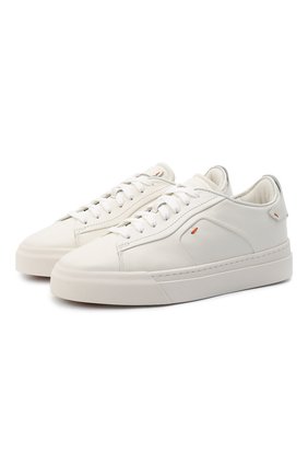 Женские кожаные кеды SANTONI белого цвета по цене 35750 руб., арт. WBGT60934PNNGSSLI50 | Фото 1 Женские кожаные кеды SANTONI белого цвета, арт. WBGT60934PNNGSSLI50 | Фото 1 (Материал внешний: Кожа; Подошва: Платформа; Материал внутренний: Натуральная кожа; Материал утеплителя: Без утеплителя)