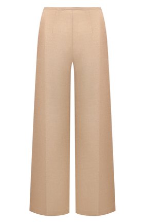 Женские льняные брюки FAITHFULL THE BRAND бежевого цвета, арт. FF1965-PWS | Фото 1 (Длина (брюки, джинсы): Стандартные; Материал внешний: Лен; Стили: Минимализм; Женское Кросс-КТ: Брюки-одежда; Силуэт Ж (брюки и джинсы): Широкие)