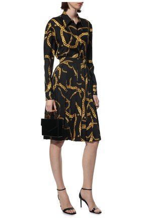 Женская плиссированная юбка VERSACE черного цвета по цене 116000 руб., арт. 1004343/1A02881 | Фото 2 Женская плиссированная юбка VERSACE черного цвета, арт. 1004343/1A02881 | Фото 2 (Материал внешний: Синтетический материал; Длина Ж (юбки, платья, шорты): До колена; Стили: Гламурный; Женское Кросс-КТ: Юбка-одежда, юбка-плиссе)