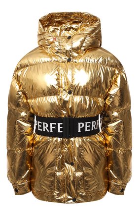 Женская пуховая куртка PERFECT MOMENT золотого цвета, арт. W3000016_1857 | Фото 1 (Рукава: Длинные; Длина (верхняя одежда): Короткие; Материал утеплителя: Пух и перо; Материал подклада: Синтетический материал; Материал внешний: Синтетический материал; Стили: Спорт-шик; Кросс-КТ: Куртка)