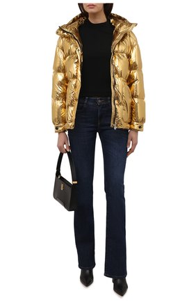 Женская пуховая куртка PERFECT MOMENT золотого цвета, арт. W3000016_1857 | Фото 2 (Рукава: Длинные; Длина (верхняя одежда): Короткие; Материал утеплителя: Пух и перо; Материал подклада: Синтетический материал; Материал внешний: Синтетический материал; Стили: Спорт-шик; Кросс-КТ: Куртка)