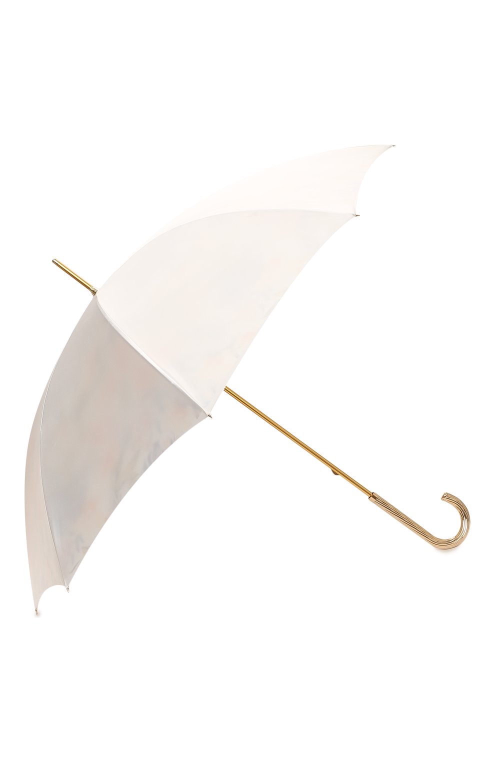 Женский зонт-трость PASOTTI OMBRELLI белого цвета, арт. 189/RAS0 9L578/6/G2 | Фото 2 (Материал: Текстиль, Синтетический материал, Металл)