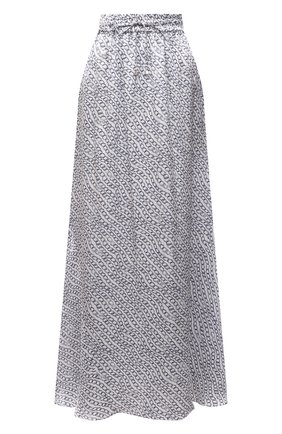 Женская шелковая юбка KITON серебряного цвета, арт. D51213K0983A | Фото 1 (Материал внешний: Шелк; Длина Ж (юбки, платья, шорты): Макси; Стили: Романтичный; Женское Кросс-КТ: Юбка-одежда)