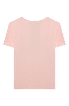 Детская хлопковая футболка KENZO розового цвета, арт. K15486 | Фото 2 (Материал внешний: Хлопок; Рукава: Короткие)