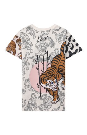 Детское хлопковое платье-футболка KENZO белого цвета по цене 18550 руб., арт. K12230 | Фото 2 Детское хлопковое платье-футболка KENZO белого цвета, арт. K12230 | Фото 2 (Материал внешний: Хлопок; Рукава: Короткие; Ростовка одежда: 10 - 11 лет | 140 - 146см, 12 лет | 152 см, 3 года | 98 см, 4 года | 104 см, 6 лет | 116 см, 8 лет | 128 см)