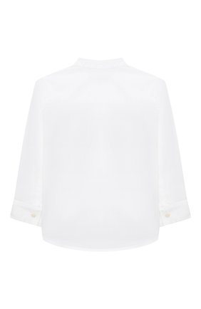 Детская хлопковая рубашка IL GUFO белого цвета, арт. P22CL016C6039/2A-4A | Фото 2 (Материал внешний: Хлопок; Рукава: Длинные; Ростовка одежда: 18 мес | 86 см, 2 года | 92 см, 3 года | 98 см)