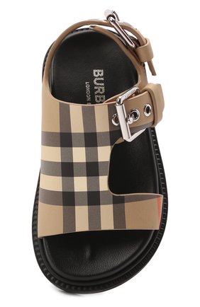 Мужского кожаные сандалии BURBERRY бежевого цвета по цене 29500 руб., арт. 8049400 | Фото 4 Мужского кожаные сандалии BURBERRY бежевого цвета, арт. 8049400 | Фото 4 (Материал внешний: Кожа; Материал внутренний: Натуральная кожа)