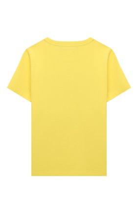 Детская хлопковая футболка VERSACE желтого цвета, арт. 1000239/1A00290/8A-14A | Фото 2 (Материал внешний: Хлопок; Рукава: Короткие)