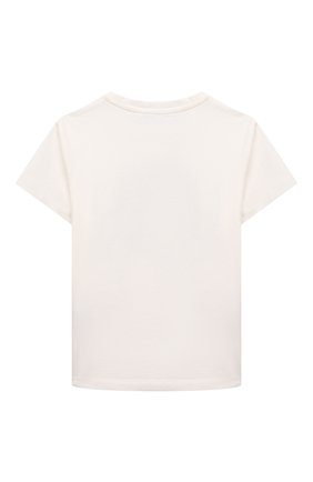 Детская хлопковая футболка VERSACE белого цвета, арт. 1000052/1A01421/8A-14A | Фото 2 (Рукава: Короткие; Материал внешний: Хлопок; Девочки Кросс-КТ: футболка-одежда)
