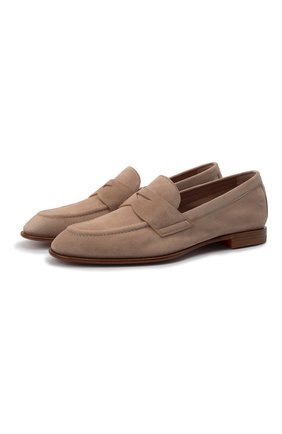Женские замшевые пенни-лоферы SANTONI бежевого цвета по цене 43200 руб., арт. WUSF59962HAFSLH0P14 | Фото 1 Женские замшевые пенни-лоферы SANTONI бежевого цвета, арт. WUSF59962HAFSLH0P14 | Фото 1 (Материал внешний: Кожа, Замша; Каблук высота: Низкий; Подошва: Плоская; Материал внутренний: Натуральная кожа)