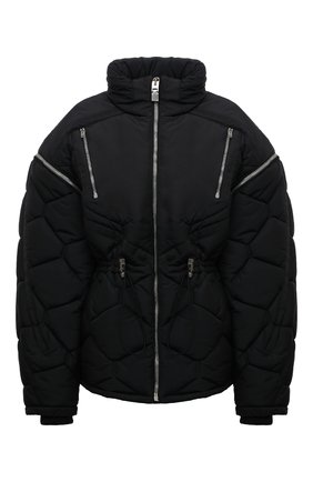 Женская утепленная куртка GIVENCHY черного цвета, арт. BW00EB144G | Фото 1 (Кросс-КТ: Куртка; Рукава: Длинные; Материал внешний: Синтетический материал; Стили: Спорт-шик; Длина (верхняя одежда): Короткие; Материал подклада: Вискоза)