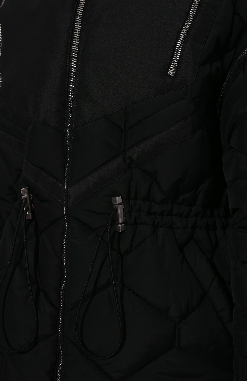 Женская утепленная куртка GIVENCHY черного цвета, арт. BW00EB144G | Фото 5 (Кросс-КТ: Куртка; Рукава: Длинные; Материал внешний: Синтетический материал; Стили: Спорт-шик; Длина (верхняя одежда): Короткие; Материал подклада: Вискоза)