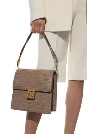Женская сумка ely BALMAIN бежевого цвета по цене 0 руб., арт. XN1DB685/LVCW | Фото 2 Женская сумка ely BALMAIN бежевого цвета, арт. XN1DB685/LVCW | Фото 2 (Сумки-технические: Сумки top-handle; Материал: Натуральная кожа; Размер: small)