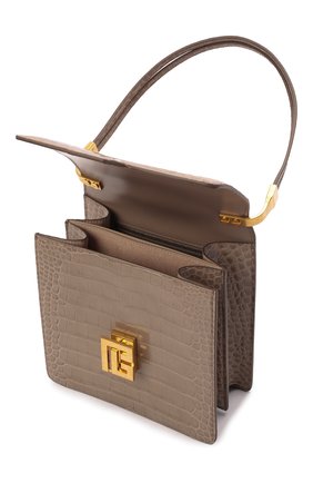Женская сумка ely BALMAIN бежевого цвета, арт. XN1DB685/LVCW | Фото 5 (Сумки-технические: Сумки top-handle; Материал: Натуральная кожа; Размер: small)