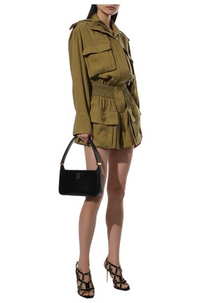 Женские замшевые босоножки BALMAIN черного цвета по цене 103000 руб., арт. XN1UH722/LCML | Фото 2 Женские замшевые босоножки BALMAIN черного цвета, арт. XN1UH722/LCML | Фото 2 (Материал внешний: Кожа, Замша; Материал внутренний: Натуральная кожа; Каблук высота: Высокий; Подошва: Плоская; Каблук тип: Шпилька)