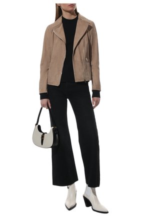 Женская замшевая куртка KITON бежевого цвета по цене 525000 руб., арт. D53576X04T71 | Фото 2 Женская замшевая куртка KITON бежевого цвета, арт. D53576X04T71 | Фото 2 (Рукава: Длинные; Материал подклада: Шелк; Длина (верхняя одежда): Короткие; Материал внешний: Натуральная кожа; Стили: Кэжуэл; Кросс-КТ: Куртка; Женское Кросс-КТ: Замша и кожа)