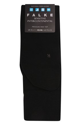 Мужские носки FALKE черного цвета, арт. 13240. | Фото 1 (Материал внешний: Синтетический материал, Растительное волокно, Лиоцелл; Кросс-КТ: бельё)