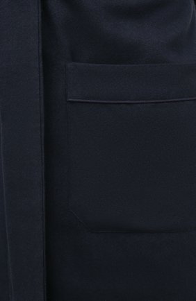 Мужской хлопковый халат ROBERTO RICETTI темно-синего цвета, арт. VESTAGLIA R0BE LUNGA/LX2704 | Фото 5 (Рукава: Длинные; Кросс-КТ: домашняя одежда; Материал внешний: Хлопок; Длина (верхняя одежда): Длинные)