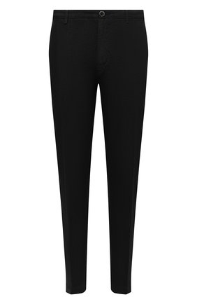 Мужские льняные брюки 120% LINO черного цвета, арт. V0M2411/0253/000 | Фото 1 (Материал внешний: Лен; Длина (брюки, джинсы): Стандартные; Случай: Повседневный; Стили: Кэжуэл)