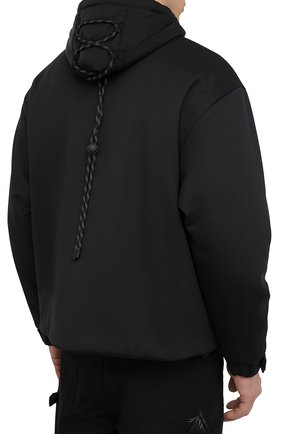 Мужская утепленная куртка DOLCE & GABBANA черного цвета, арт. G9WT1Z/FUGK6 | Фото 4 (Кросс-КТ: Куртка; Рукава: Длинные; Материал внешний: Синтетический материал; Мужское Кросс-КТ: утепленные куртки; Материал подклада: Синтетический материал; Длина (верхняя одежда): Короткие; Стили: Кэжуэл)