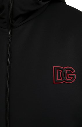 Мужская утепленная куртка DOLCE & GABBANA черного цвета, арт. G9WT1Z/FUGK6 | Фото 5 (Кросс-КТ: Куртка; Рукава: Длинные; Материал внешний: Синтетический материал; Мужское Кросс-КТ: утепленные куртки; Материал подклада: Синтетический материал; Длина (верхняя одежда): Короткие; Стили: Кэжуэл)
