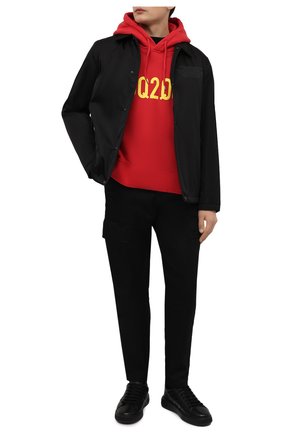 Мужской хлопковое худи DSQUARED2 красного цвета по цене 56150 руб., арт. S74GU0550/S25140 | Фото 2 Мужской хлопковое худи DSQUARED2 красного цвета, арт. S74GU0550/S25140 | Фото 2 (Материал внешний: Хлопок; Мужское Кросс-КТ: Худи-одежда; Принт: С принтом; Рукава: Короткие; Длина (для топов): Стандартные; Стили: Гранж)