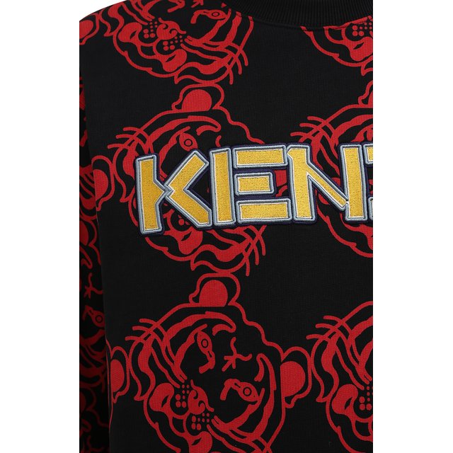 Хлопковый свитшот Chinese New Year Kenzo FC55SW000CMF, цвет чёрный, размер 52 - фото 5