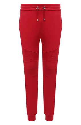 Мужские хлопковые джоггеры BALMAIN красного цвета по цене 79550 руб., арт. XH10B000/BB24 | Фото 1 Мужские хлопковые джоггеры BALMAIN красного цвета, арт. XH10B000/BB24 | Фото 1 (Длина (брюки, джинсы): Стандартные; Силуэт М (брюки): Джоггеры; Материал внешний: Хлопок; Стили: Спорт-шик)