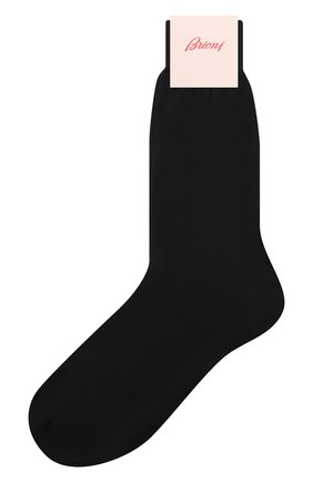 Мужские хлопковые носки BRIONI темно-синего цвета, арт. 0VMC00/07Z01 | Фото 1 (Кросс-КТ: бельё; Материал внешний: Хлопок)