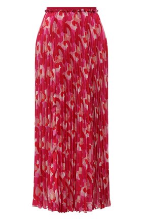 Женская плиссированная юбка REDVALENTINO розового цвета, арт. XR3RAH29/6AE | Фото 1 (Женское Кросс-КТ: юбка-плиссе, Юбка-одежда; Длина Ж (юбки, платья, шорты): Миди; Материал внешний: Синтетический материал; Стили: Романтичный)