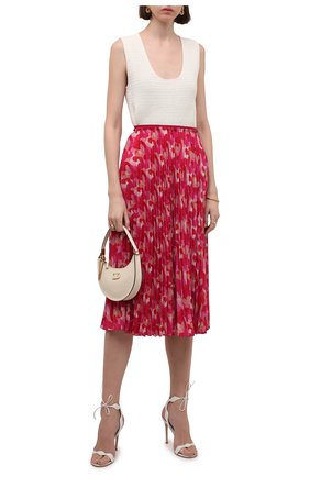 Женская плиссированная юбка REDVALENTINO розового цвета по цене 65200 руб., арт. XR3RAH29/6AE | Фото 2 Женская плиссированная юбка REDVALENTINO розового цвета, арт. XR3RAH29/6AE | Фото 2 (Женское Кросс-КТ: юбка-плиссе, Юбка-одежда; Длина Ж (юбки, платья, шорты): Миди; Материал внешний: Синтетический материал; Стили: Романтичный)