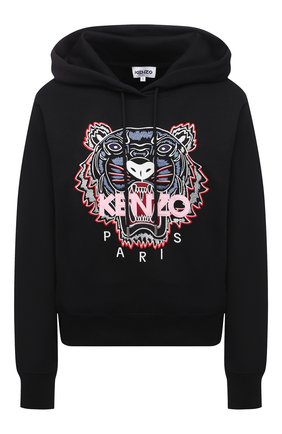 Женский хлопковое худи KENZO черного цвета по цене 27500 руб., арт. FC52SW8714XL | Фото 1 Женский хлопковое худи KENZO черного цвета, арт. FC52SW8714XL | Фото 1 (Женское Кросс-КТ: Худи-одежда; Длина (для топов): Стандартные; Материал внешний: Хлопок; Стили: Спорт-шик; Рукава: Длинные)