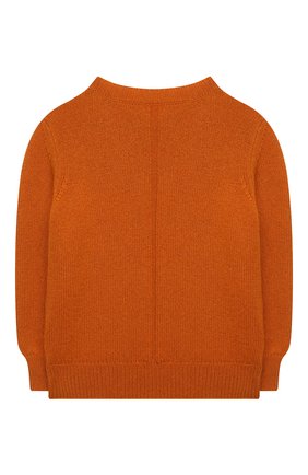 Детский кашемировый пуловер THE ROW оранжевого цвета, арт. 5972Y120 | Фото 2 (Материал внешний: Шерсть, Кашемир; Рукава: Длинные; Девочки Кросс-КТ: Пуловер-одежда; Ростовка одежда: 4 года | 104 см, 6 лет | 116 см, 8 лет | 128 см)