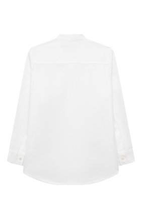 Детская хлопковая рубашка IL GUFO белого цвета, арт. P22CL016C6039/5A-8A | Фото 2 (Материал внешний: Хлопок; Рукава: Длинные; Ростовка одежда: 4 года | 104 см, 5 лет | 110 см, 7 лет | 122 см)