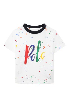 Детский комплект из футболки и шорт POLO RALPH LAUREN белого цвета, арт. 320858935 | Фото 2 (Кросс-КТ НВ: Костюм)