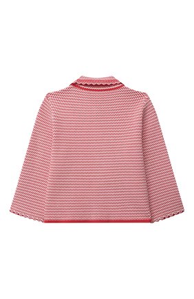 Детский жакет из вискозы EMPORIO ARMANI красного цвета по цене 23900 руб., арт. 3L3G50/3MGUZ | Фото 2 Детский жакет из вискозы EMPORIO ARMANI красного цвета, арт. 3L3G50/3MGUZ | Фото 2 (Рукава: Длинные; Материал внешний: Вискоза; Девочки Кросс-КТ: Жакет-одежда; Ростовка одежда: 10 - 11 лет | 140 - 146см, 13 - 15 лет | 158 см, 16 лет | 164 см, 4 года | 104 см, 5 лет | 110 см, 6 лет | 116 см, 7 лет | 122 см, 8 лет | 128 см)